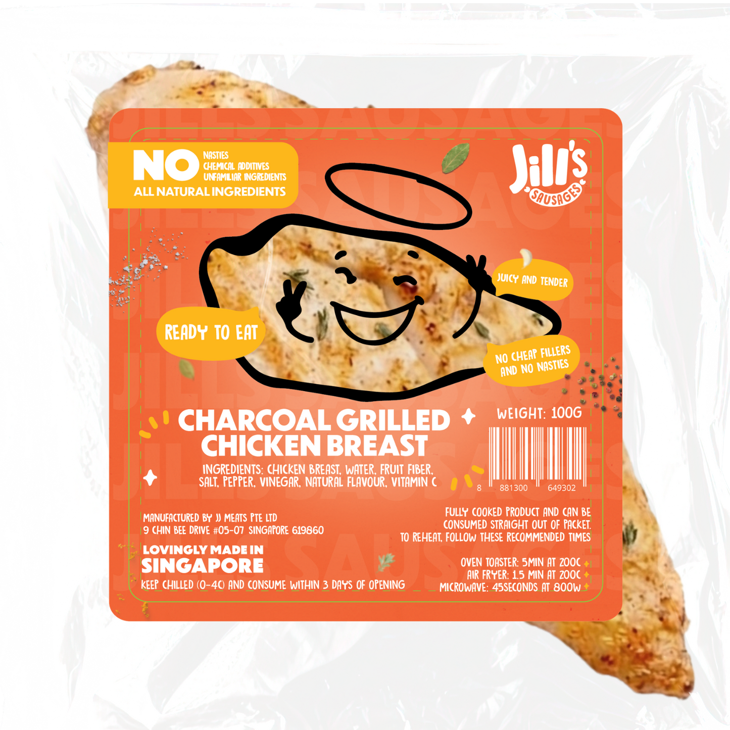 Charcoal Grilled Chicken Breast - Ready to Eat, Nasties Free