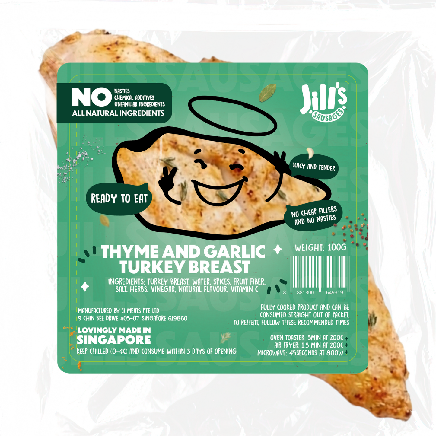 Thyme and Garlic Turkey Breast - Ready to Eat, Nasties Free